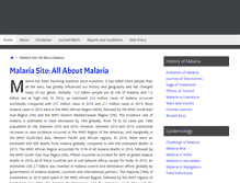 Tablet Screenshot of malariasite.com
